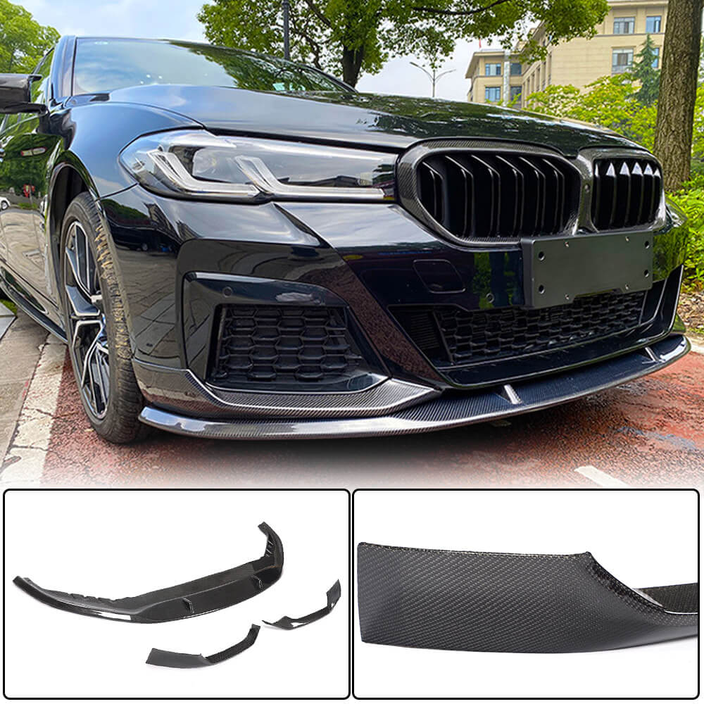 Накладка на передній бампер Lip V1 (для M-Sport 2021–2024, карбон)