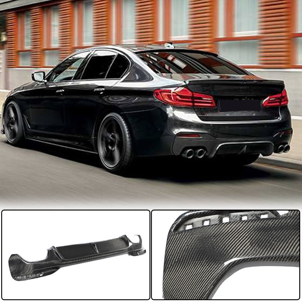 Дифузор заднього бампера V3 (для M-Sport/M5 F90, карбон)