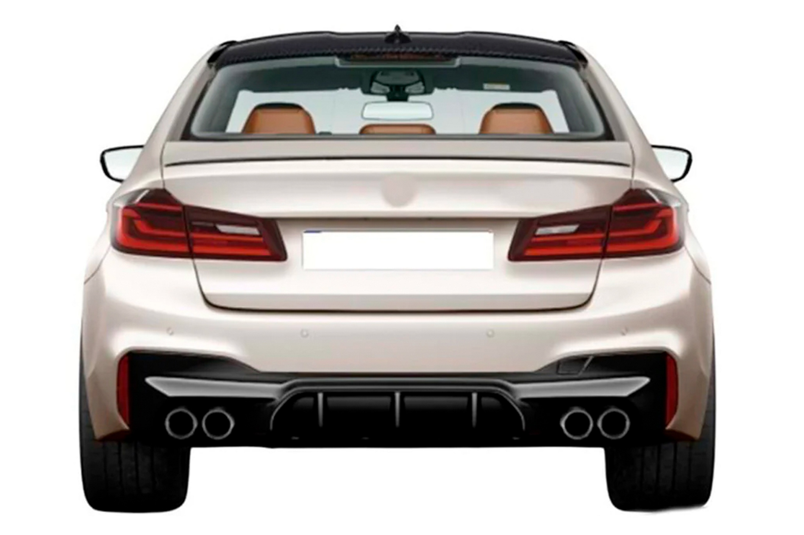Задній дифузор DPT (для M-Sport/M5 F90, чорний глянець)